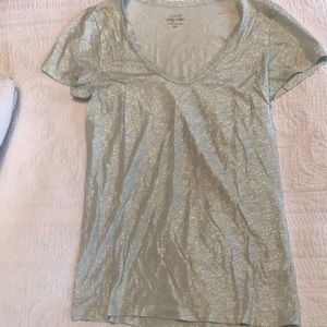 Shimmery J Crew Scoop Neck Tee